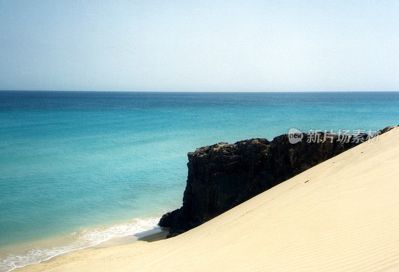 西班牙富埃特文图拉Jandia半岛的Playa Sotavento